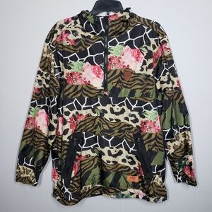 Reason Mixed Safari Camo Anorak Jacket Size Large